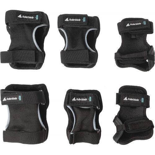 롤러블레이드 Rollerblade Skate Gear 3 Pack Protective Gear, Knee Pads, Elbow Pads and Wrist Guards, Inline Skating, Multi Sport Protection, Unisex, Black