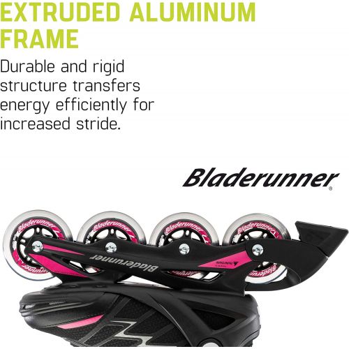 롤러블레이드 Bladerunner by Rollerblade Advantage Pro XT Womens Adult Fitness Inline Skate, Pink and Black Inline Skates