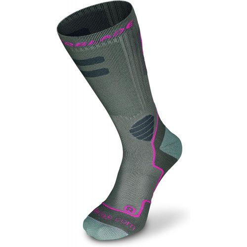 롤러블레이드 Rollerblade High Performance Womens Socks, Inline Skating, Multi Sport, Dark Grey and Pink