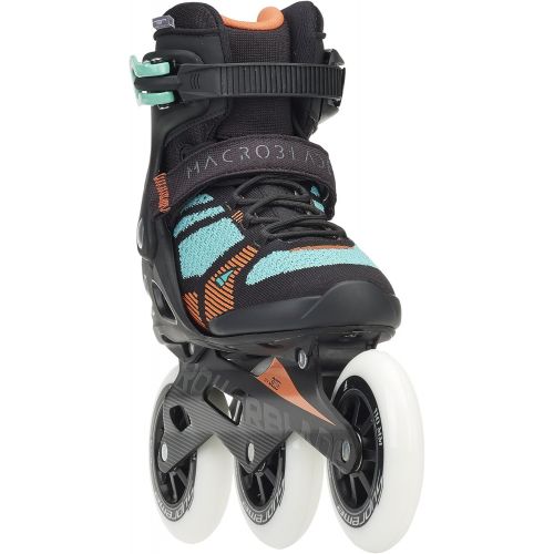 롤러블레이드 Rollerblade Macroblade 110 3WD Womens Adult Fitness Inline Skate, Black and Emerald, High Performance Inline Skates