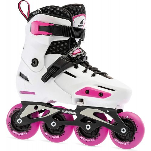 롤러블레이드 Rollerblade Apex Adjustable Fitness Inline Skate, White/Pink, Junior, Urban Performance Inline Skates