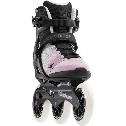 롤러블레이드 Rollerblade Macroblade 110 3WD Womens Adult Fitness Inline Skate, Grey and Pink, Performance Inline Skates