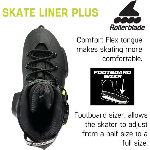 롤러블레이드 Rollerblade Twister XT Mens Adult Fitness Inline Skate, Black/Lime, Urban Performance Inline Skates