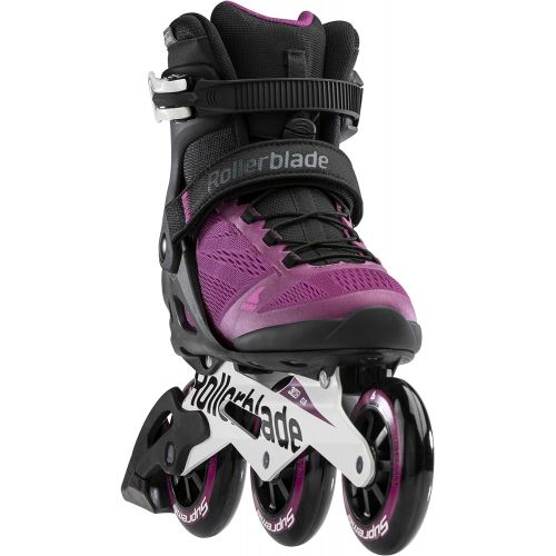 롤러블레이드 Rollerblade Macroblade 100 3WD Womens Adult Fitness Inline Skate, Violet and Black, Performance Inline Skates