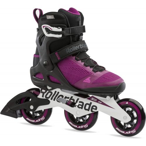 롤러블레이드 Rollerblade Macroblade 100 3WD Womens Adult Fitness Inline Skate, Violet and Black, Performance Inline Skates