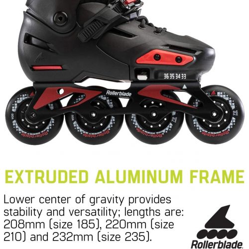 롤러블레이드 Rollerblade Apex Adjustable Fitness Inline Skate, Black, Junior, Urban Performance Inline Skates