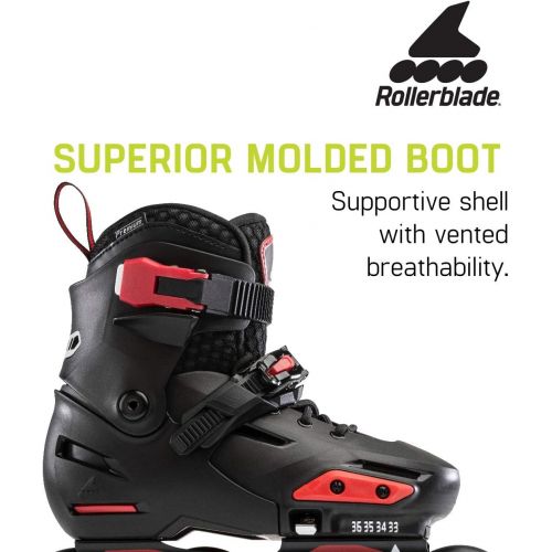 롤러블레이드 Rollerblade Apex Adjustable Fitness Inline Skate, Black, Junior, Urban Performance Inline Skates