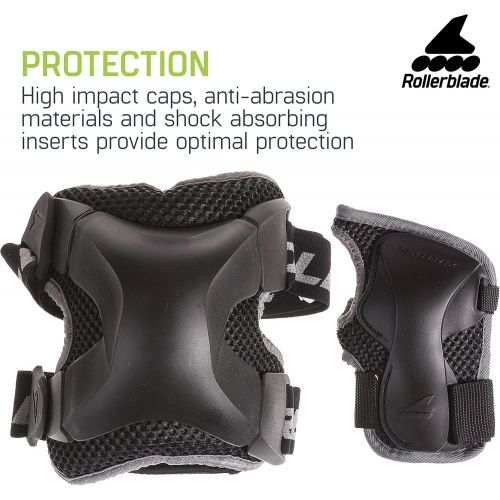 롤러블레이드 [아마존베스트]Rollerblade X Gear 3 Pack Protective Gear, Knee Pads, Elbow Pads and Wrist Guards, Inline Skating, Multi Sport Protection, Unisex, Black