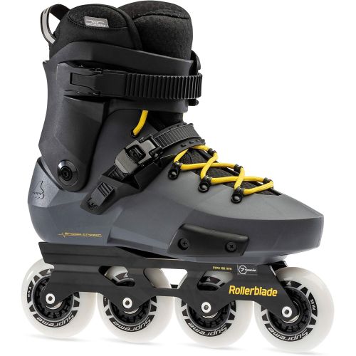 롤러블레이드 [아마존베스트]Rollerblade Twister Edge Mens Adult Fitness Inline Skate, Anthracite and Yellow, High Performance Inline Skates