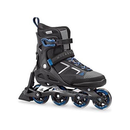 롤러블레이드 Rollerblade Macroblade 80 ABT Mens Adult Fitness Inline Skate, Black and Blue, Performance Inline Skates