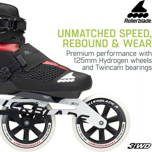 롤러블레이드 Rollerblade Endurace Pro 125 Unisex Adult Fitness Inline Skate, Black and Red, Premium Inline Skates