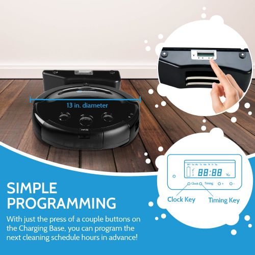  RolliBot (Used - Like New) Best in Class RolliTerra Robotic Vacuum Robot  Quiet, Deep-Cleaning Rollerbrush Filters Debris & Pet Hair, Includes Remote