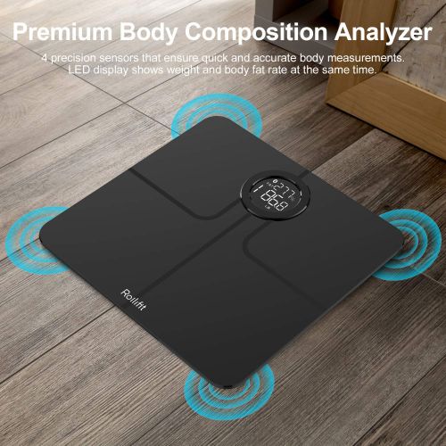  Rollibot Rollifit Premium Smart Scale - Body Fat Scale with Fitness APP & Body Composition Monitor with Extra...