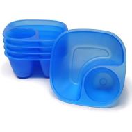 [아마존베스트]Rolling Sands Reusable Snack and Dip Bowls, 5 Pack, USA Made, Dishwasher and Microwave Safe Personal Size Plastic Divider Bowls, BPA-Free, Two Compartments to Hold All Kinds of Dip