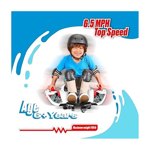  Rollplay Nighthawk Electric Ride On Toy for Ages 6 & Up with 12V 7AH Rechargeable Battery, Side Handlebars for Steering, Tall Rear Safety Flag, and a Top Speed of 6.5 MPH, White