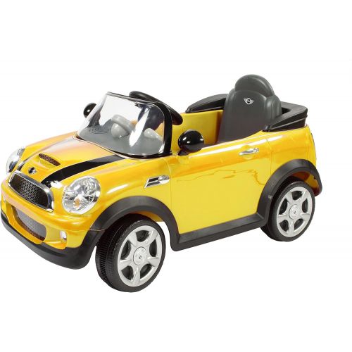  Rollplay 6V Mini Cooper Ride On Toy, Battery-Powered Kids Ride On Car - Yellow