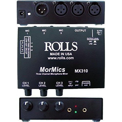  Rolls rolls MX310 Mormic 3 Ch. Mic Mixer