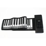 Rollup Piano Piano Portable Roll up Piano Keyboard 61 Keys Built-in Stereo Speaker and 1000mA Lithium Battery for Kids Playing, Learning,Entertainment and Tourism (Built-in Battery)