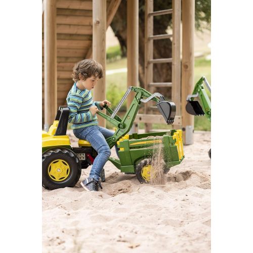  Rolly rolly toys John Deere Pedal Tractor with Working Loader and Backhoe Digger, Youth Ages 3+