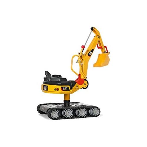  Rolly rolly toys CAT Construction Ride-On: Metal 360-Degree Excavator Digger with Traction Treads, Youth Ages 3+
