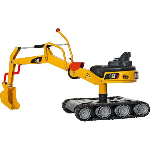  Rolly rolly toys CAT Construction Ride-On: Metal 360-Degree Excavator Digger with Traction Treads, Youth Ages 3+