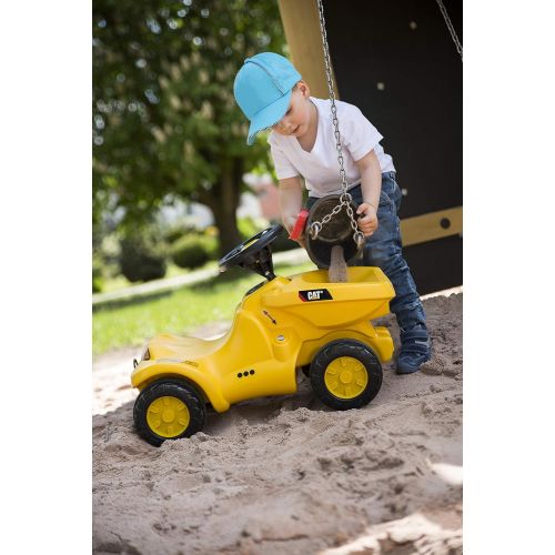  Rolly Toys rollyMinitrac Dumper CAT (fuer Kinder von 1,5 - 4 Jahre, inklusive Kippschuessel, Fluesterlaufreifen) 132249