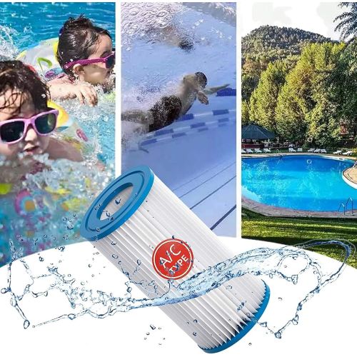  Roltoy Pool Filters Filters, Type A or C Pool Filter Replacement Cartridge, Easy Set Above Ground Pool Replacement Filter Cartridge for Intex 29000E/59900E Easy Set Pool, Pool Filter Fits