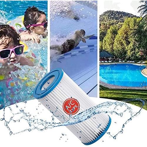  Roltoy Pool Filters Filters, Type A or C Pool Filter Replacement Cartridge, Easy Set Above Ground Pool Replacement Filter Cartridge for Intex 29000E/59900E Easy Set Pool, Pool Filter Fits