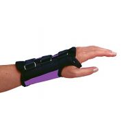 Rolyan 79285 Purple D-Ring Right Wrist Brace, Size X-Small Fits Wrists up to 5.75, Wrist Brace 6.25 Long with Straps and D-Ring Connectors to Secure and Stabilize Hands and Wrists