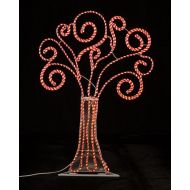 Roman 4 Pre-Lit Peppermint Twist Swirl Rope Light Christmas Tree Outdoor Decoration