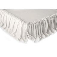 Romantic BEALINEN Linen Bed Skirt US Full/Double Size White Linen Color Stone Washed Softened European Linen