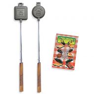 Rome Industries Pie Iron Gift Set (Set of 2 Iron + Recipe Book), Perfect For Outdoor Use