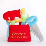 /Etsy Personalized Toy for Boy, Custom Plush Toy, Baby Boy Gift, Gift for 1 Year Old, My First Toolbox, Baby Tools set