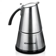 [아마존 핫딜]  [아마존핫딜]Rommelsbacher ROMMELSBACHER EKO 364/E Espressokocher elektrisch (2-4 Tassen, 250ml Fuellmenge, 2 Edelstahl-Filtereinsatze, Abschaltautomatik, Sicherheitsventil, Ein/Ausschalter, 365 W) Edelstahl