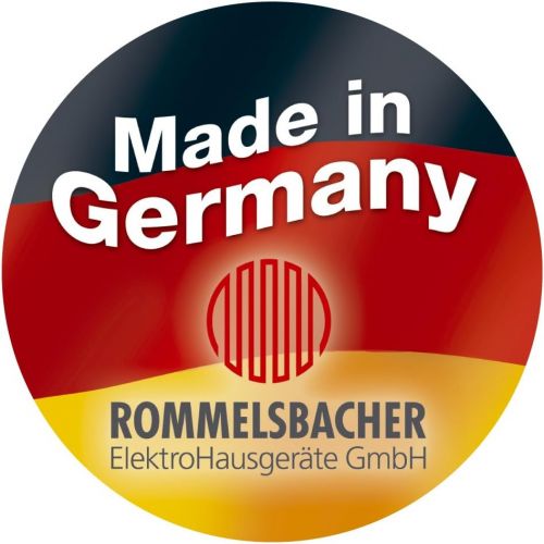  Rommelsbacher ROMMELSBACHER CG 2303/E Ceran-Grill (Made in Germany, Grillen auf Glas, bis 380°C, Tischgrill mit grosser 36x27cm Grillflache, Warmhaltezone, Reinigungsschaber, 2000 W) Edelstahl