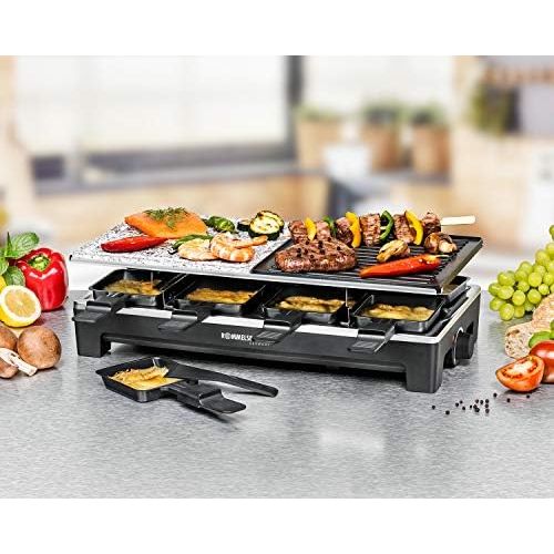  Rommelsbacher RCS 1350 Raclette-Grill, schwarz/Edelstahl