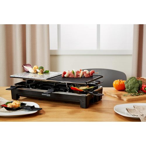  Rommelsbacher RCS 1350 Raclette-Grill, schwarz/Edelstahl