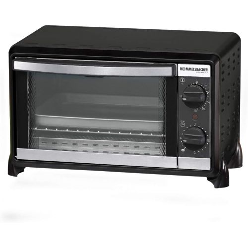  Rommelsbacher ROMMELSBACHER BG 950 Speedy Minibackofen / 10 Liter / Ober- & Unterhitze / Doppelverglasung / energiesparend & schnell / 950 W / schwarz