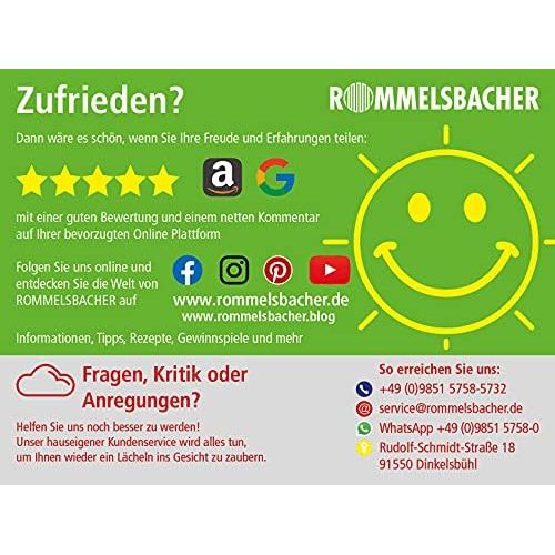  Rommelsbacher ROMMELSBACHER VAC 110 Vakuumiergerat, 2 Versiegelungszeiten und 2 Pumpengeschwindigkeiten, Touch Control Sensoren, gratis Vakuumierschlauch, 5 Folienbeutel & 1 Folienrolle