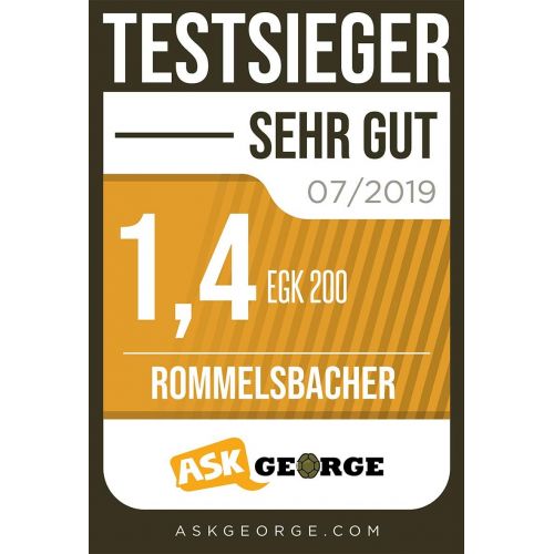  Rommelsbacher ROMMELSBACHER EGK 200 elektrische Gewuerz & Kaffeemuehle / 2 auswechselbare Edelstahlbehalter mit Schlagmesser & Spezialmesser / 200 W / Edelstahl