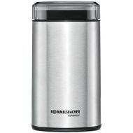 Rommelsbacher ROMMELSBACHER EKM 100 elektrische Kaffeemuehle mit Schlagmesser aus Edelstahl (200 W, 70g Fuellmenge, auch fuer Gewuerze) Edelstahl, silber