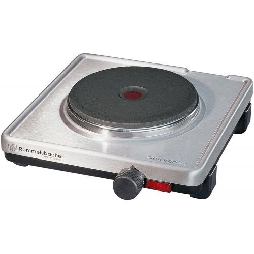  ROMMELSBACHER Automatik Einzelkochplatte AK 1599/E - Gehause aus Edelstahl, Gussheizplatte 145 mm - 1500 Watt