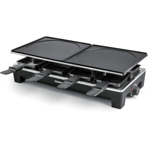  Rommelsbacher RCS 1350 Raclette Grill, Kunststoff, schwarz/Edelstahl