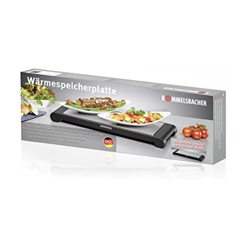  ROMMELSBACHER WPS 857 mobile Warmespeicherplatte (kabellose Verwendung als Warmhalteplatte, Qualitat Made in Germany, in nur 8 min auf 120°C, Warmeabgabe bis 60 min, 850 W) Edelsta