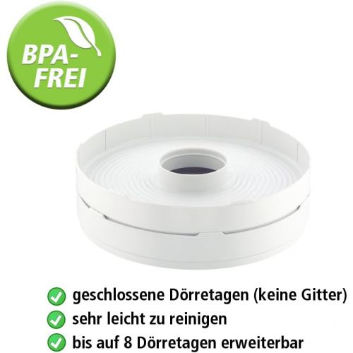  Rommelsbacher DE 100-2 Doerretagen, Kunststoff, passend zu Doerrautomat DA 750, weiss, 1-Pack