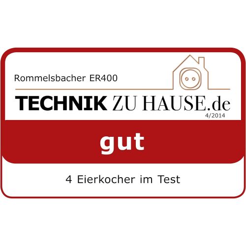  ROMMELSBACHER Eierkocher ER 400 - fuer 1-7 Eier, einstellbarer Hartegrad, elektronische Kochzeitueberwachung, Ein/Ausschalter, Signalton am Kochzeitende, Edelstahlgehause, 400 Watt