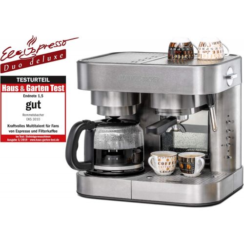  [아마존베스트]Rommelsbacher EKS Coffee Machine, Stainless Steel