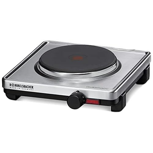  [아마존베스트]ROMMELSBACHER AK 1599/E Automatic Single Hob Stainless Steel Casing Cast Heating Plate 145 mm 1500 Watt