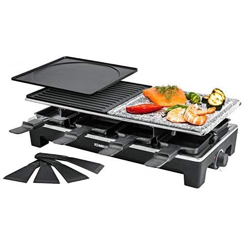  [아마존베스트]Rommelsbacher RCS 1350 Raclette Grill, Plastic, Black / Stainless Steel