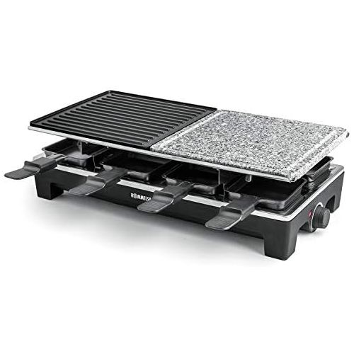  [아마존베스트]Rommelsbacher RCS 1350 Raclette Grill, Plastic, Black / Stainless Steel